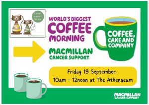 Macmillan Coffee Morning – 19 Sep. 2025